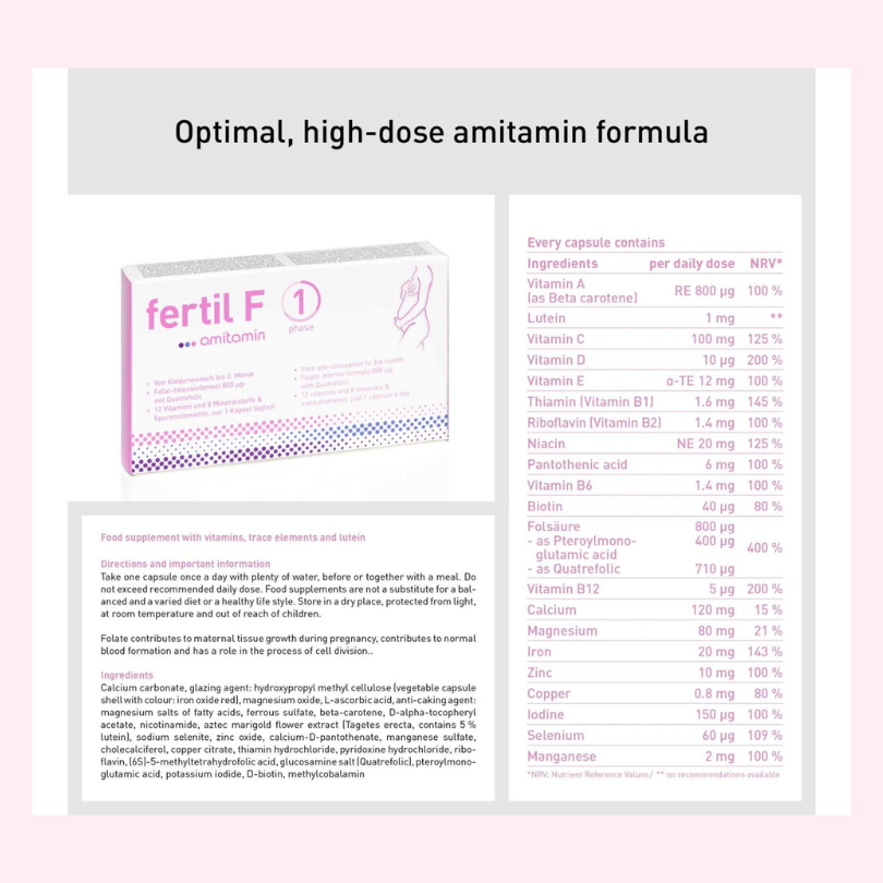 Amitamin Fertil F Phase 1 - Prenatal Supplement