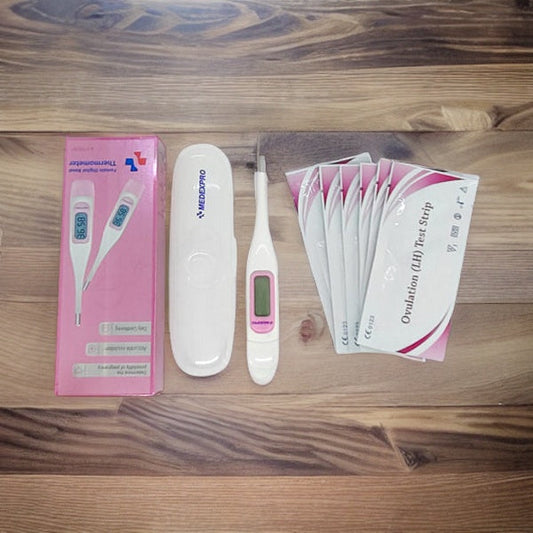 Ovulation Kit - Thermometer & 50 Ovulation Strips